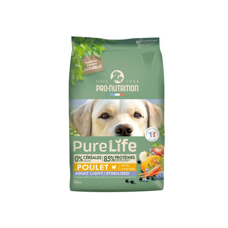 croquettes pour chien light stérilisé pure life poulet sac croquettes pour chien light stérilisé pure life poulet sac