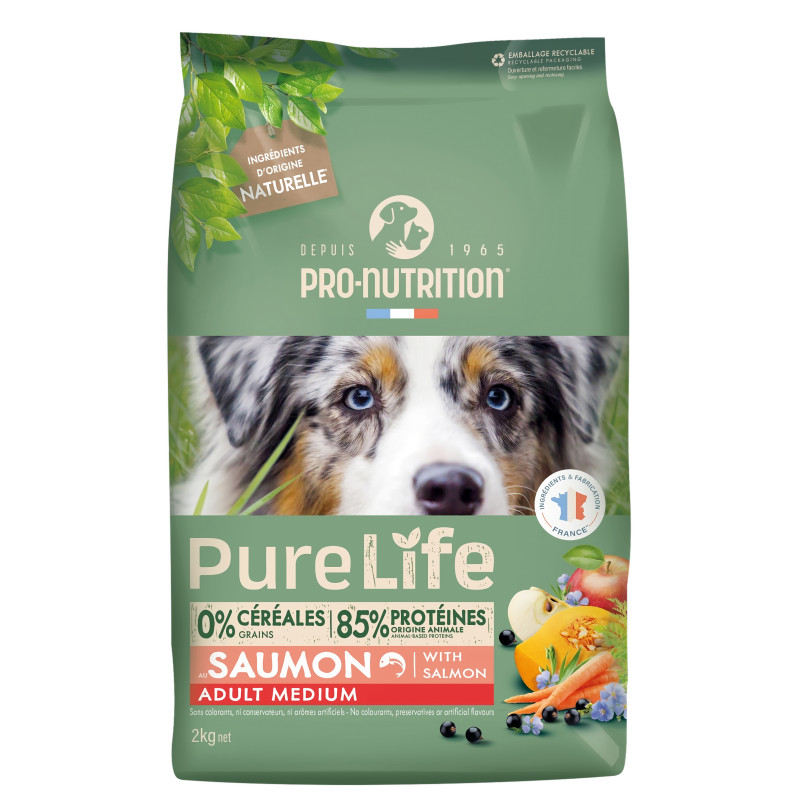 croquettes pour chien medium saumon pure life sac avec chien adulte croquettes pour chien medium saumon pure life sac avec chien adulte