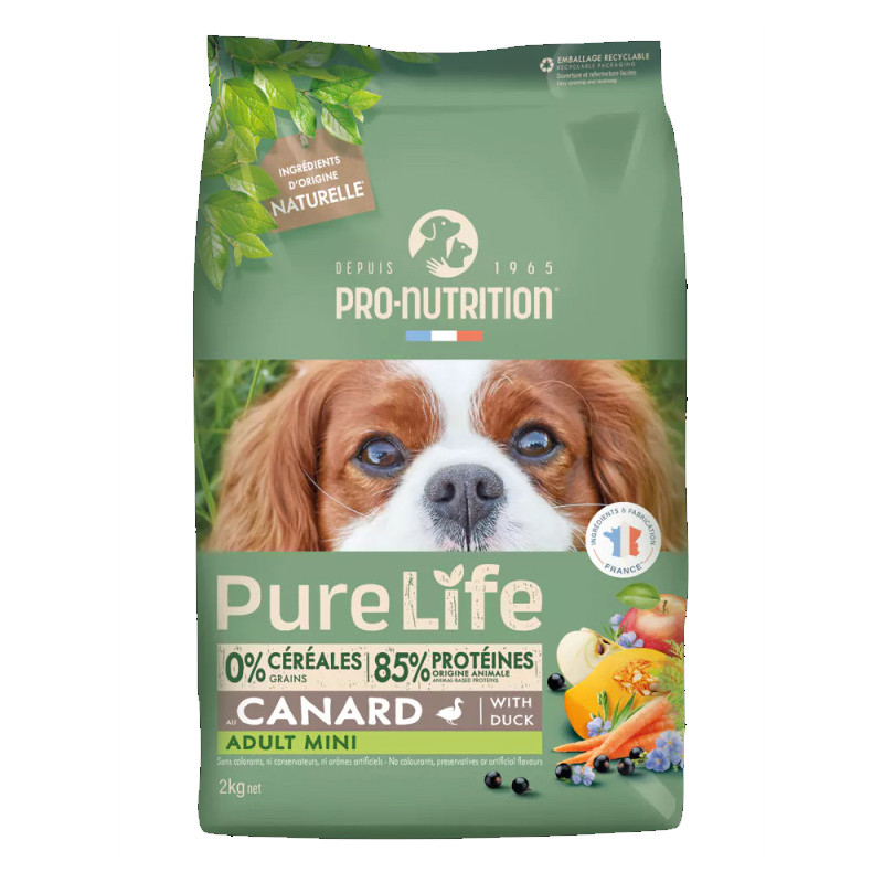 sac pure life croquettes pour chien adult mini canard sac pure life croquettes pour chien adult mini canard