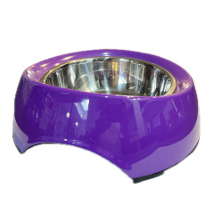 Gamelle Nobby Inox / Mélamine Mauve - antidérapante - lavable en machine