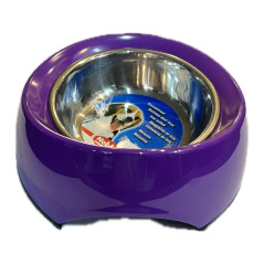 Gamelle Nobby Inox / Mélamine Mauve - antidérapante - lavable en machine