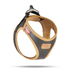 Harnais Curli Apple Leather en cuir noir pour chien