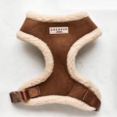Harnais Cocopup brun doublé fourrure pour chien