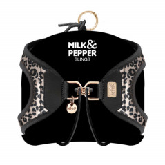 Détail cuir noir et boucle dorée Harnais Slings Thalia Milk&Pepper
