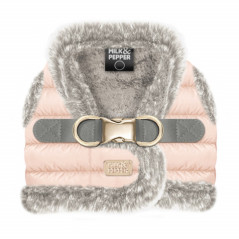 Harnais Hermine Milk&Pepper doudoune rose pour chien