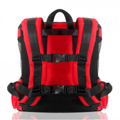 Sac Backpacker Milk&Pepper en nylon rouge pour chien vue dos
