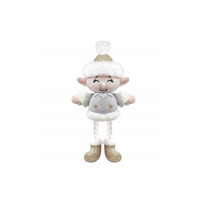 Milk&Pepper – Jouet Malory Fée Dorée pour chien 24 cm, peluche petite fée avec paillettes dorées et jambes en corde écrue Milk&Pepper – Jouet Malory Fée Dorée pour chien 24 cm, peluche petite fée avec paillettes dorées et jambes en corde écrue