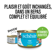 Recette Schesir pour chat en gelée au thon, alimentation complète naturelle à base de poisson
