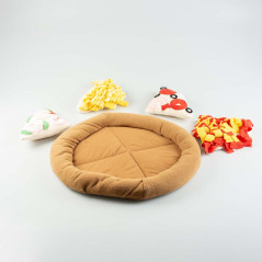 Tapis de reniflement pizza Duvo+ sans les pièces amovibles, surface complète pour cacher les friandises