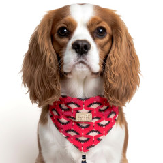 Chien portant bandana Milk&Pepper Julia flamand rose fuchsia