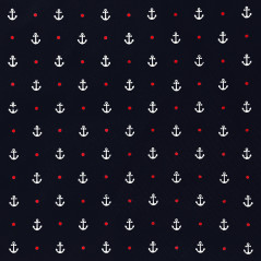 Détail harnais Milk&Pepper Zelig motif ancre marine blanc