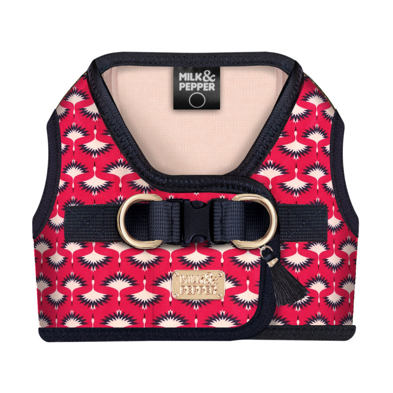Harnais jacket Milk&Pepper Alma rose fuchsia pour chien