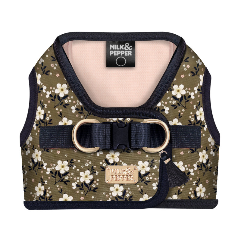 Harnais jacket Milk&Pepper Bethany kaki et rose