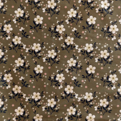 detail floral kaki et rose du harnais Milk&Pepper Bethany