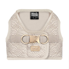 Harnais jacket Milk&Pepper Fuji Boutis taupe pour chien