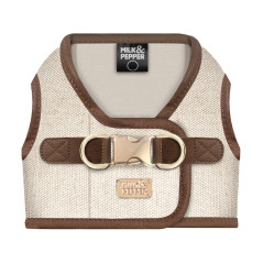 Harnais jacket Milk&Pepper Java lin et chocolat pour chien