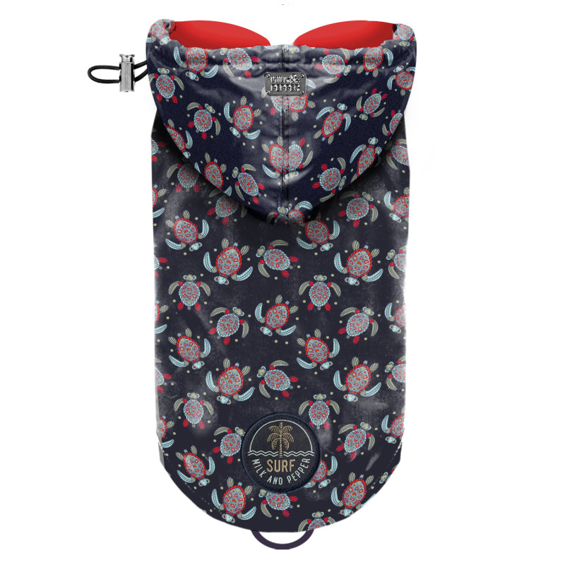 Imperméable Milk&Pepper Teiki marine imprimé tortues pour chien Imperméable Milk&Pepper Teiki marine imprimé tortues pour chien