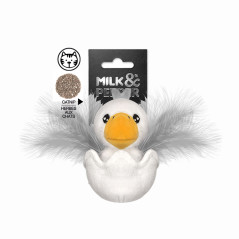 Jouet chat Milk&Pepper Angelo pélican avec plumes présentation produit