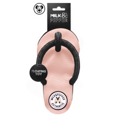 Jouet chien Milk&Pepper tong rose présentation produit complet
