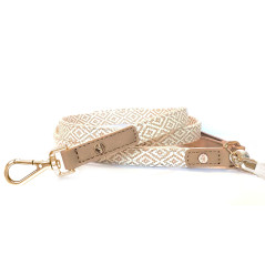 Laisse plate Milk&Pepper Oroko beige écru pour chien