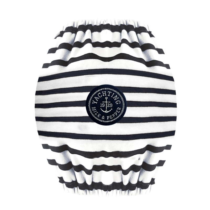 Snood léger Milk&Pepper Rowan rayé écru marine pour chien