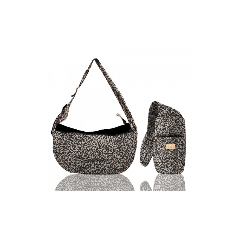 Milk&Pepper sac bandoulière Keshia léopard taupe pour chien Milk&Pepper sac bandoulière Keshia léopard taupe pour chien