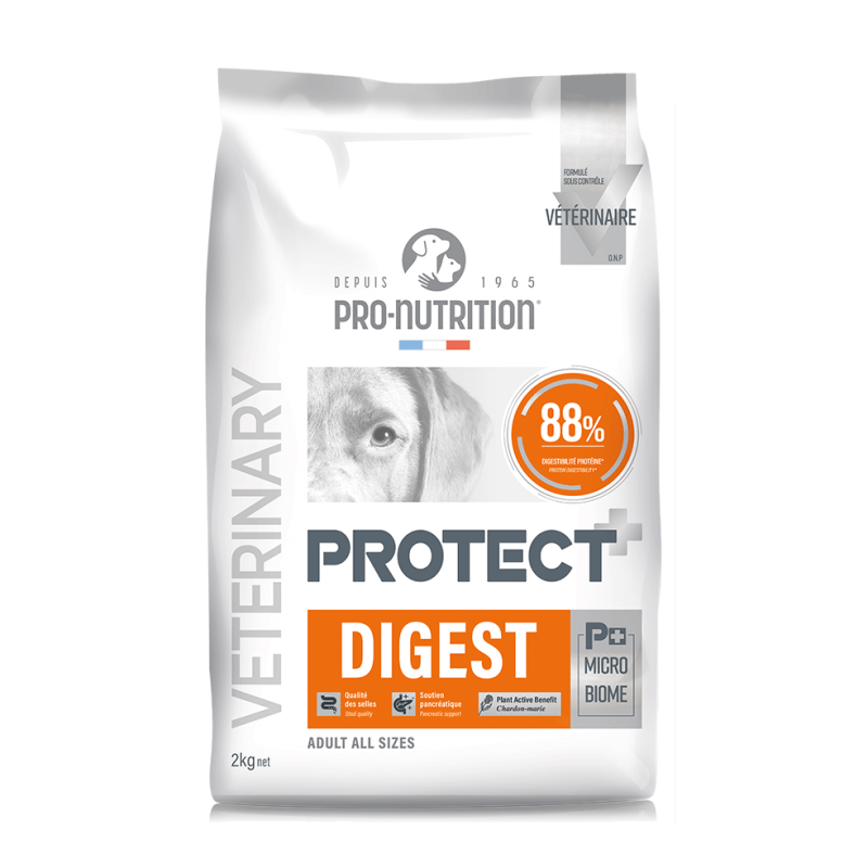 Sac de croquettes pour chien protect digest pro nutrition 2kg