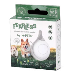 Répulsif ultrasonique M-PETS FEARLESS anti-puces et anti-tiques pour chien et chat