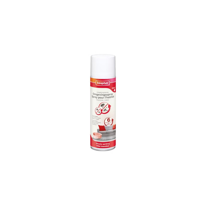 Spray habitat Beaphar anti-puces, larves et tiques pour la maison Spray habitat Beaphar anti-puces, larves et tiques pour la maison