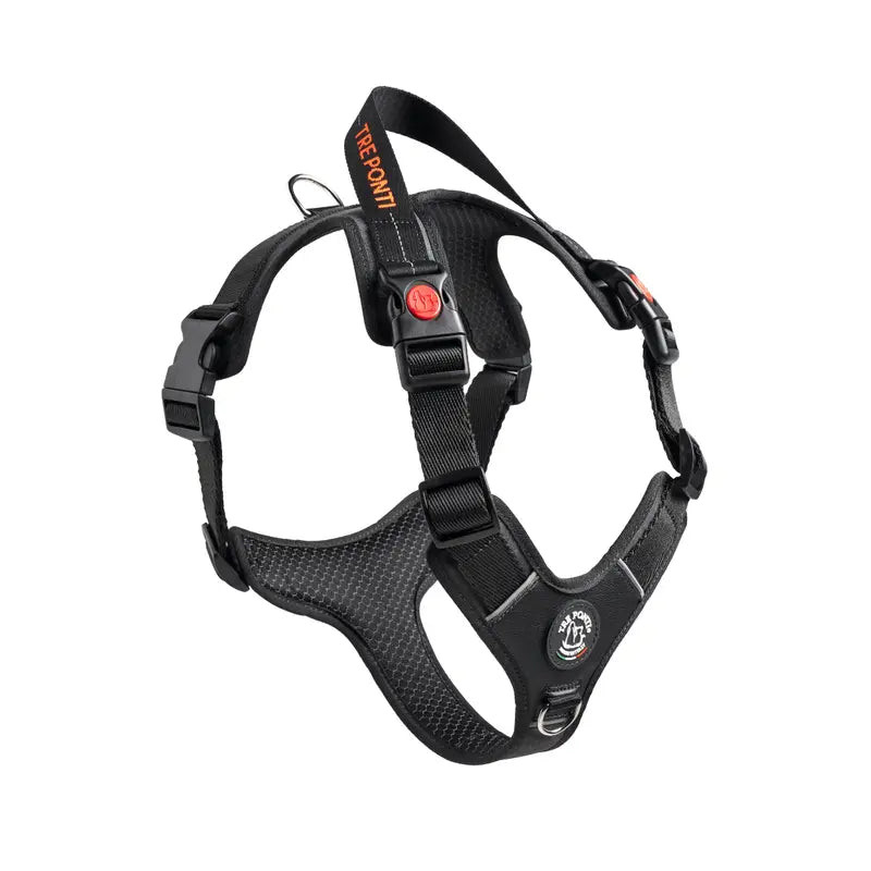 Harnais Tre Ponti Harmonia noir en vue produit