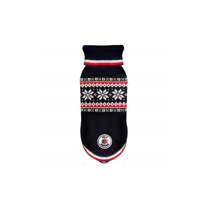 Milk & Pepper Theo Pull Jacquard Marine / Blanc / Rouge – vue principale Milk & Pepper Theo Pull Jacquard Marine / Blanc / Rouge – vue principale