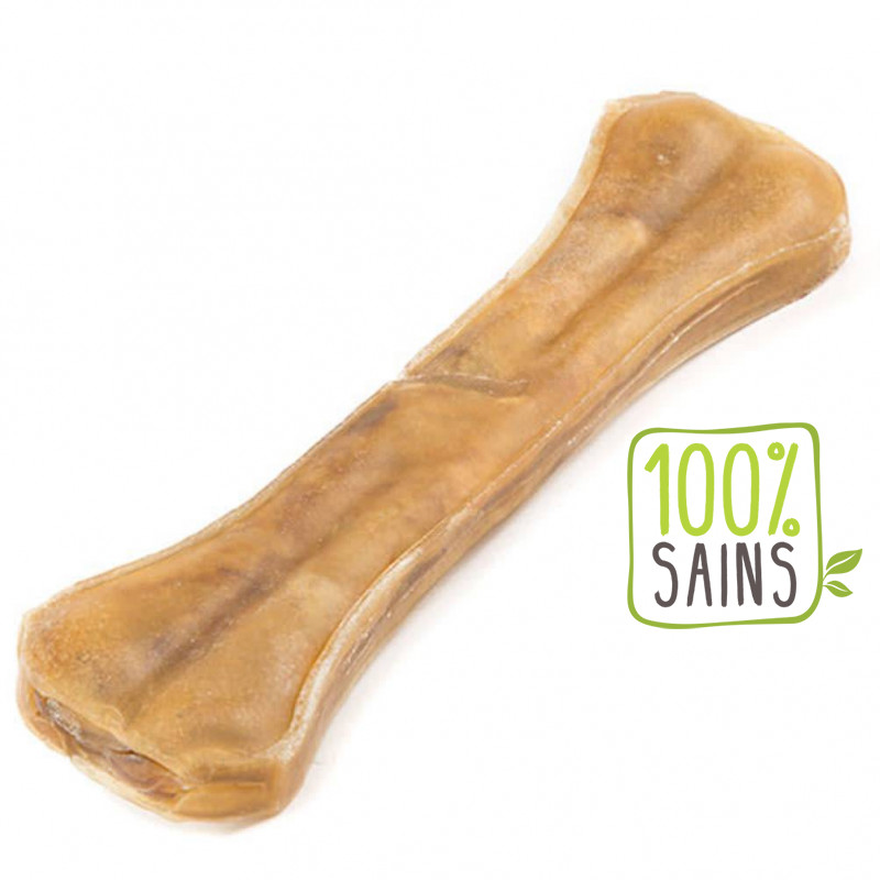 Os en peau de bœuf premium pour chien, assortiment de friandises naturelles à mâcher