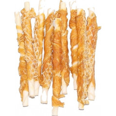 détail bâtonnets friandise chien poulet boeuf