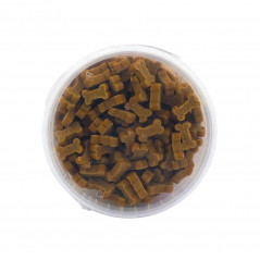 détail vue de dessus friandises pour chien os mini poulet snack naturel