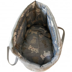 Sac transport chien suédine grise – La Maison Toutou